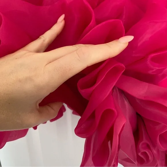 OOAK Strapless Fuchsia Dress - Picture 7 of 8